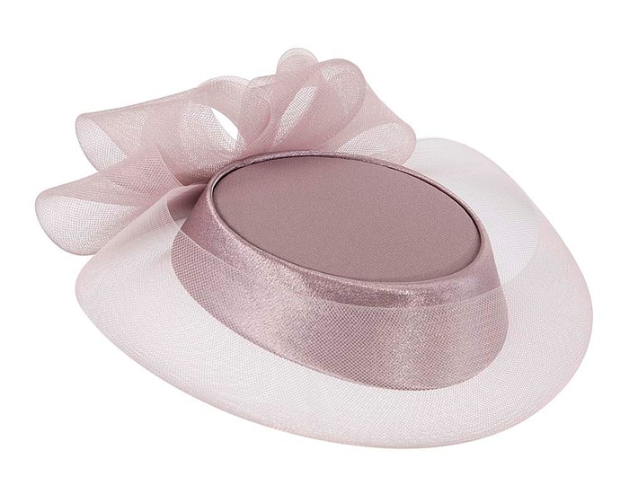 Mauve custom made special occasion hat by Cupids Millinery - Image 2
