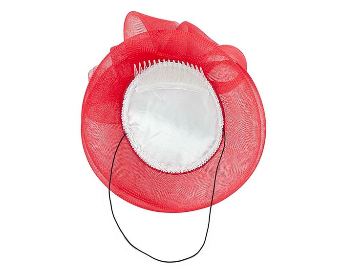 Fascinators Online - Red custom made cocktail hat by Cupids Millinery