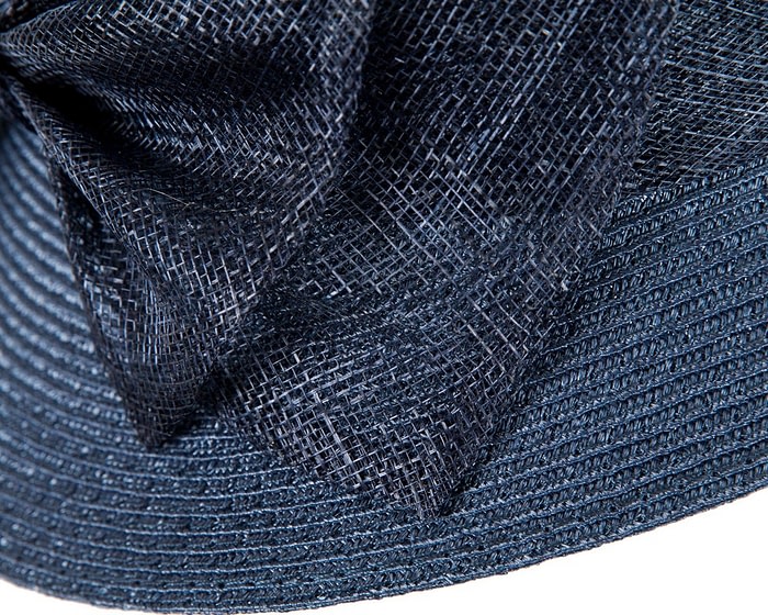 Fascinators Online - Navy cloche hat with bow by Max Alexander