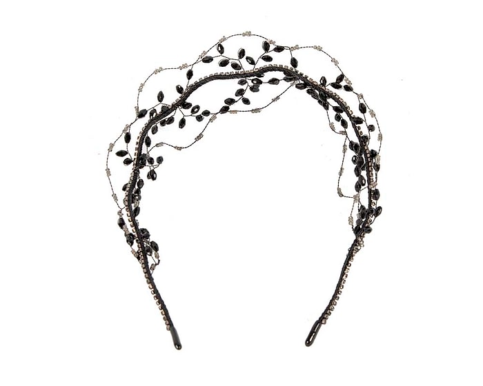 Delicate black fascinator headband - Image 2