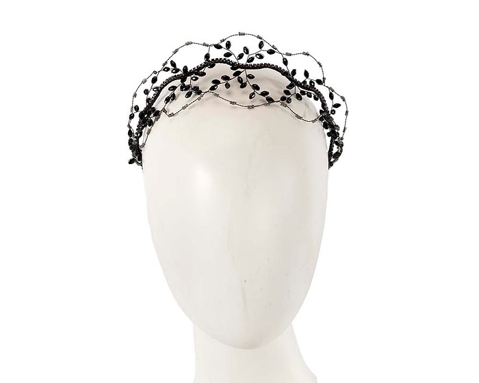 Delicate black fascinator headband