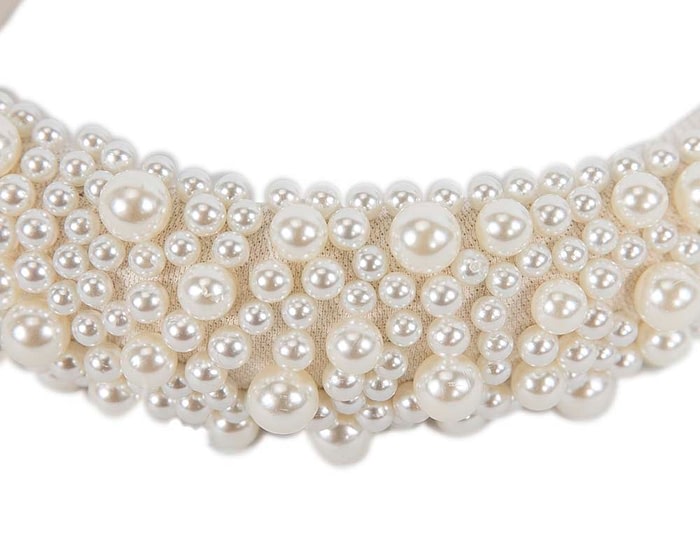 Stylish Ivory Cream Fascinator Headband - Image 3