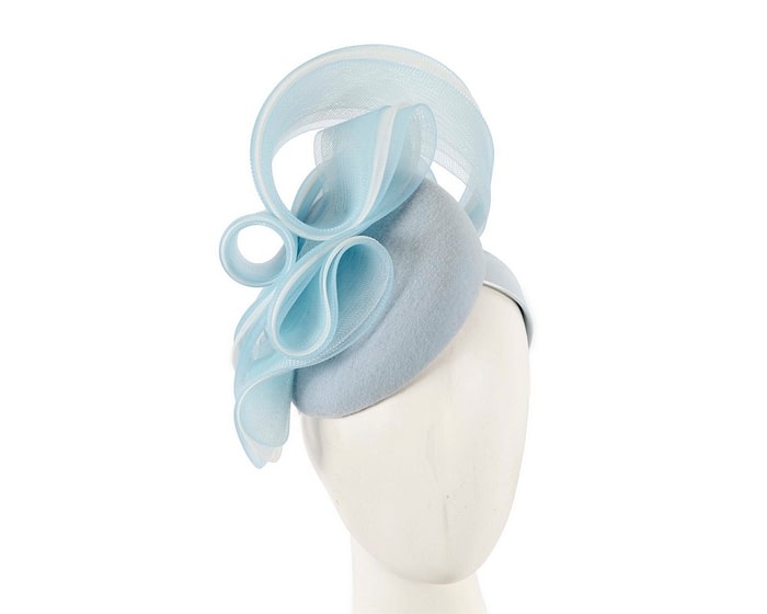 Large light blue winter racing fascinator by Fillies Collection