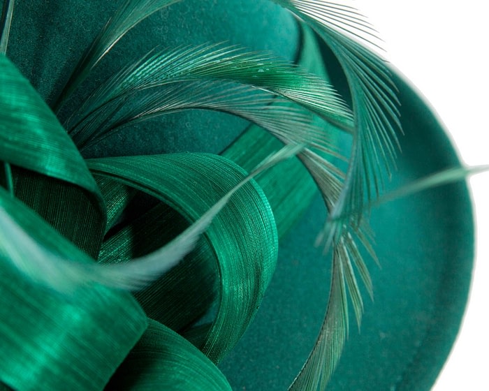 Fascinators Online - Green winter fashion hat by Fillies Collection