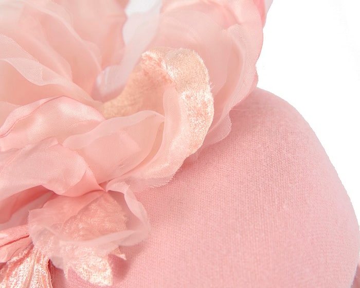 Bespoke pink winter racing pillbox fascinator - Image 5