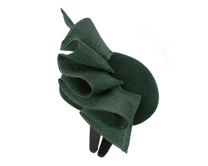 Green winter racing pillbox fascinator by Fillies Collection - Image 4