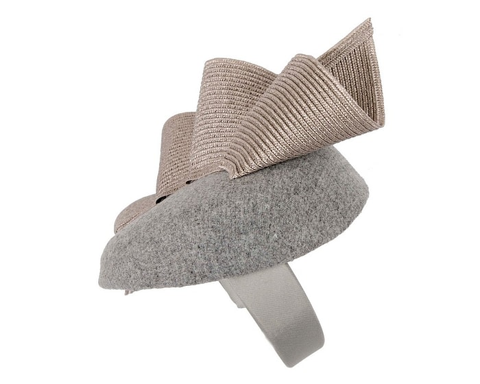 Silver winter racing pillbox fascinator by Fillies Collection - Image 3