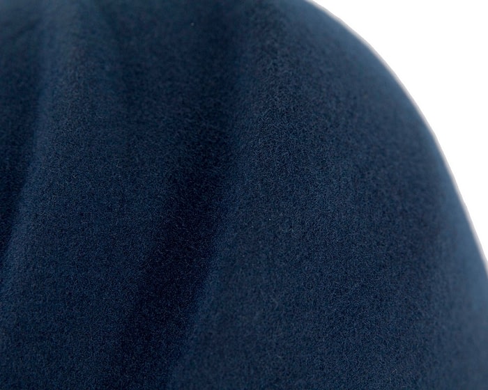 Fascinators Online - Designers navy felt hat by Max Alexander