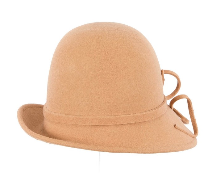 Fascinators Online - Beige winter fashion felt hat by Max Alexander