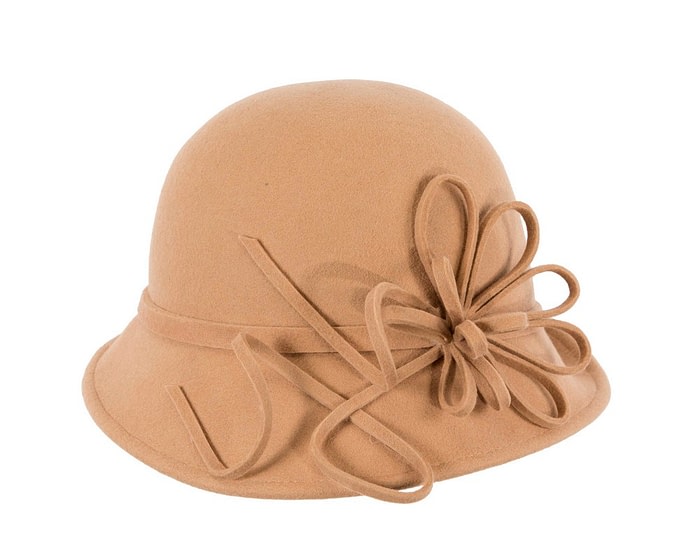 Fascinators Online - Beige winter fashion felt hat by Max Alexander