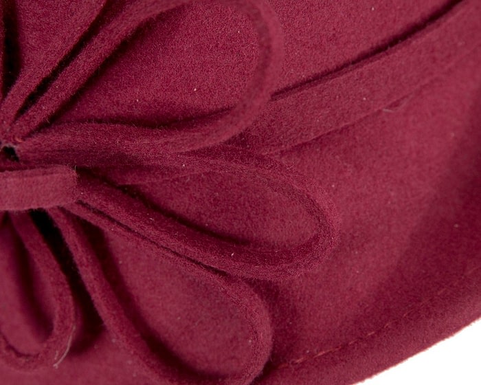 Wine winter fashion felt hat by Max Alexander - Image 4