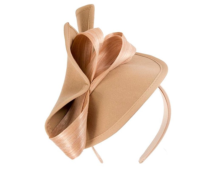 Felt beige twist with bow by Fillies Collection - Image 2