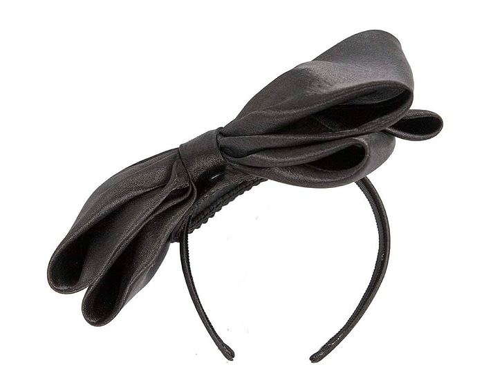Fascinators Online - Large black bow fascinator by Max Alexander