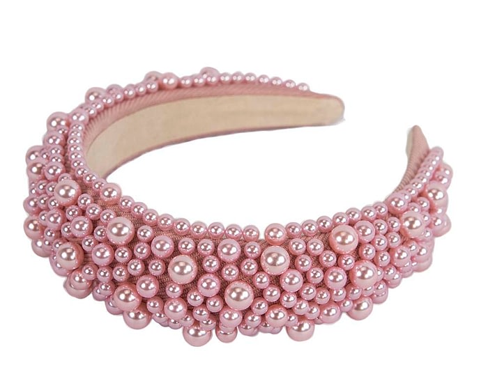 Stylish Dusty Pink Fascinator Headband - Image 4
