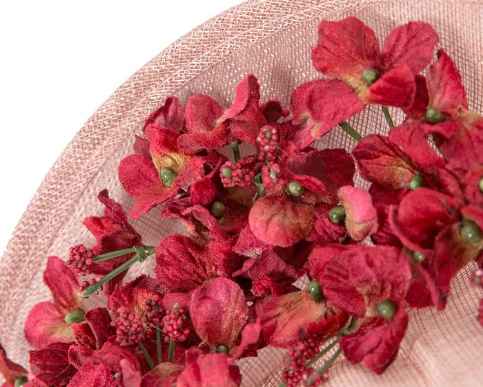 Fancy pink & red fascinator by Max Alexander - Image 3