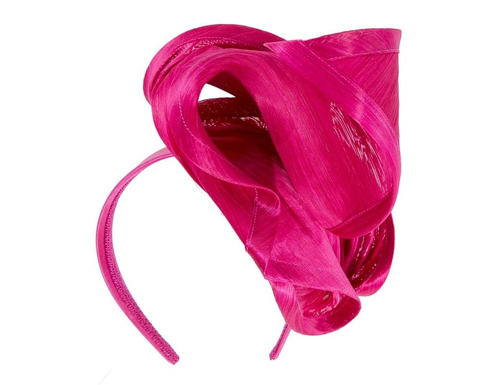 Fascinators Online - Bespoke fuchsia racing fascinator by Fillies Collection