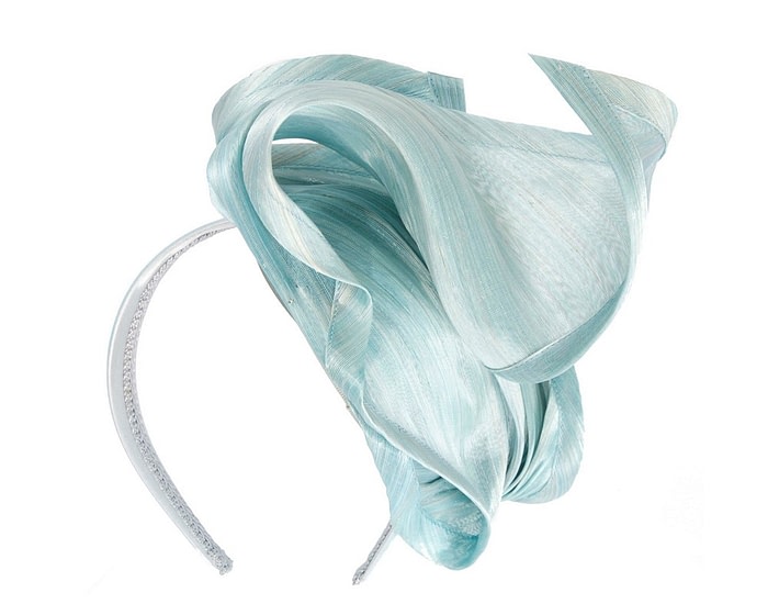 Bespoke light blue racing fascinator by Fillies Collection - Image 6