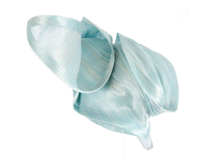 Fascinators Online - Bespoke light blue racing fascinator by Fillies Collection