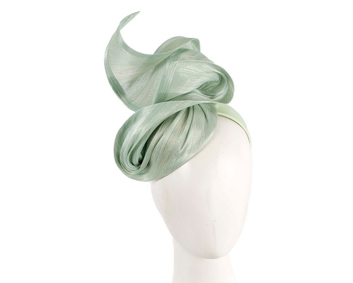 Fascinators Online - Bespoke light green racing fascinator by Fillies Collection