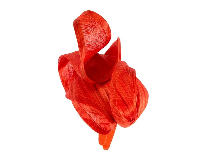 Bespoke orange racing fascinator by Fillies Collection - Image 4