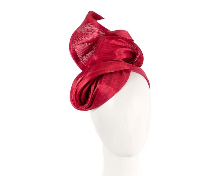 Bespoke red racing fascinator by Fillies Collection