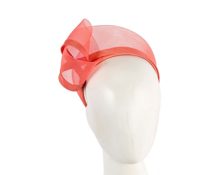 Fascinators Online - Coral racing fascinator headband by Fillies Collection