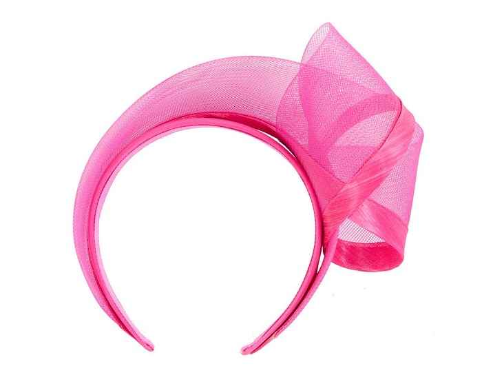 Fuchsia racing fascinator headband by Fillies Collection - Image 4