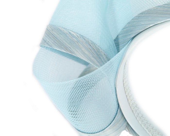 Light blue racing fascinator headband by Fillies Collection - Image 3
