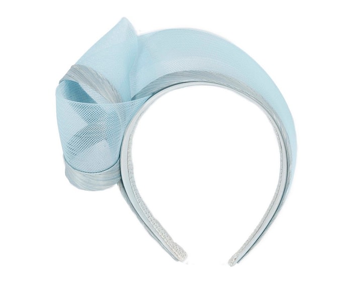Light blue racing fascinator headband by Fillies Collection - Image 2