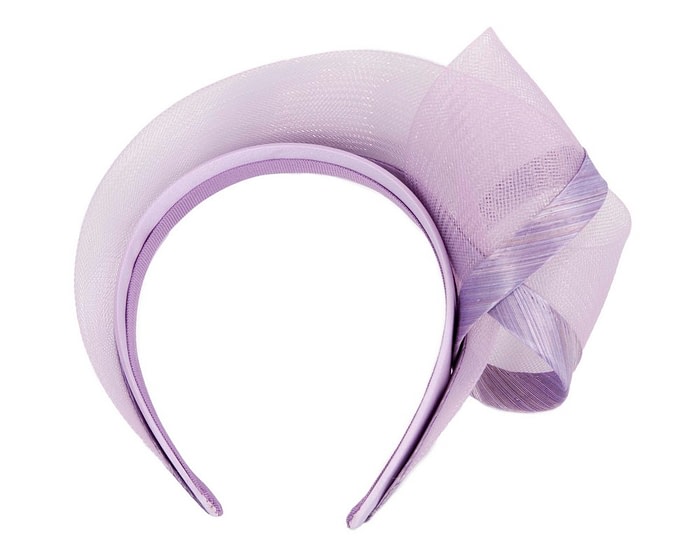 Lilac racing fascinator headband by Fillies Collection - Image 4