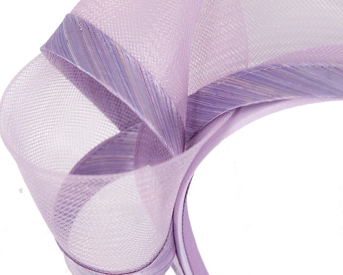 Lilac racing fascinator headband by Fillies Collection - Image 3
