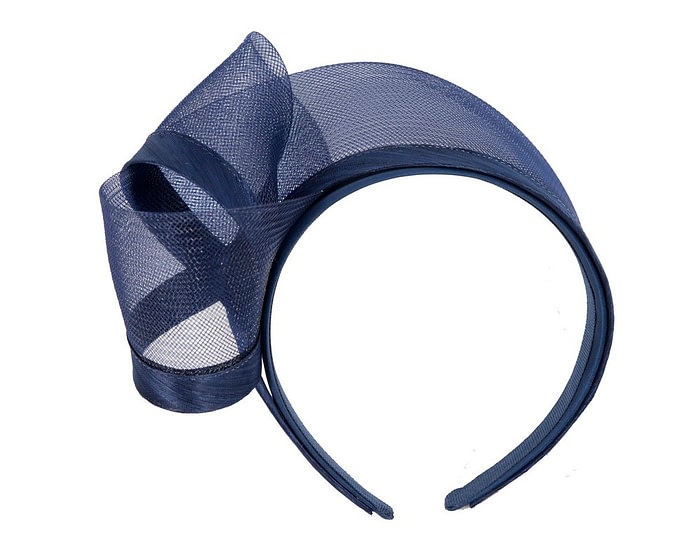 Navy racing fascinator headband by Fillies Collection - Image 2
