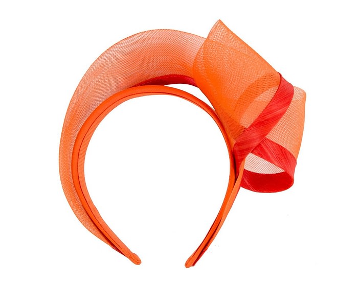 Orange racing fascinator headband by Fillies Collection - Image 4