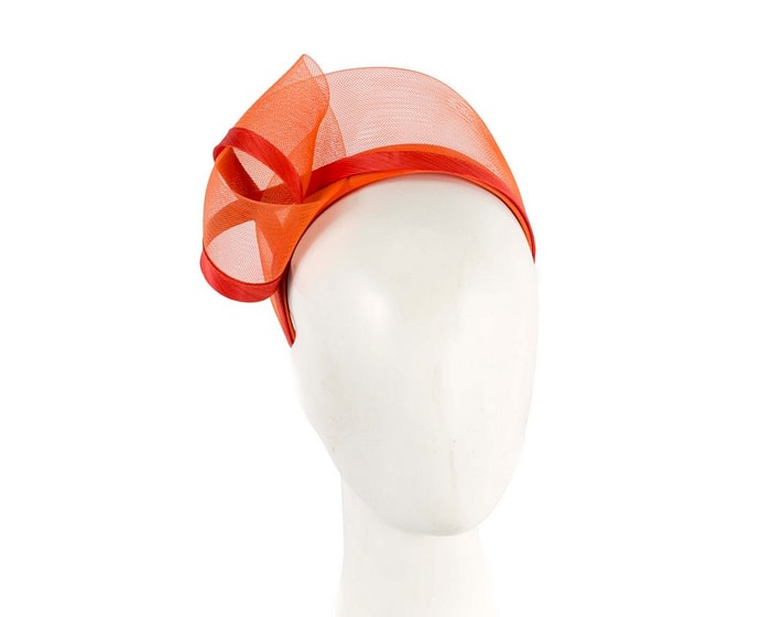 Orange racing fascinator headband by Fillies Collection