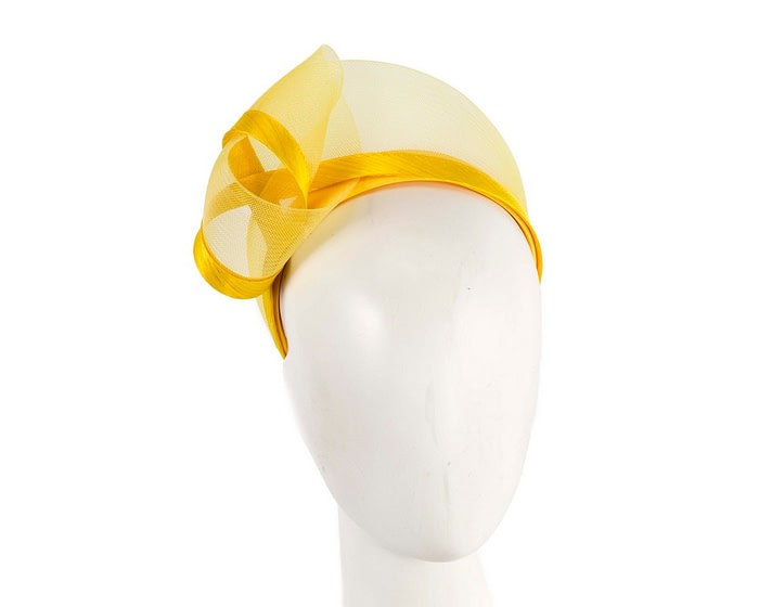 Fascinators Online - Yellow racing fascinator headband by Fillies Collection