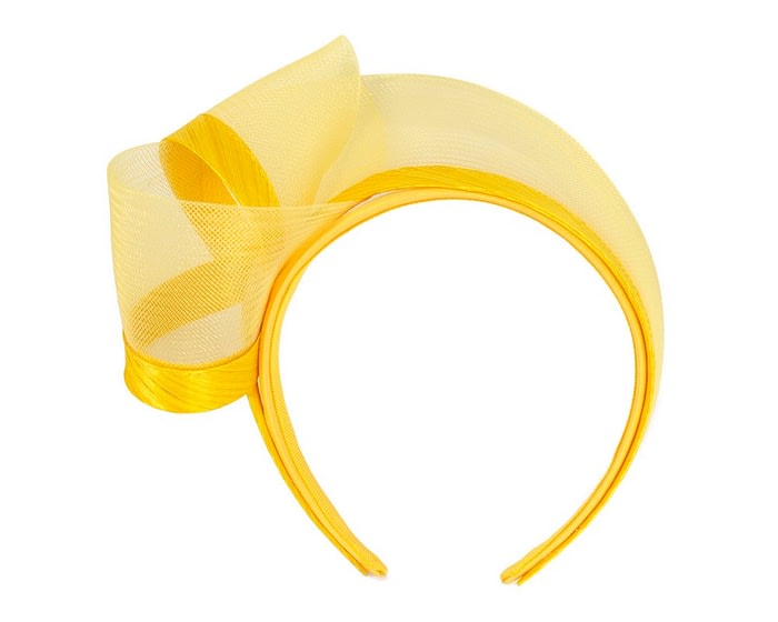 Fascinators Online - Yellow racing fascinator headband by Fillies Collection