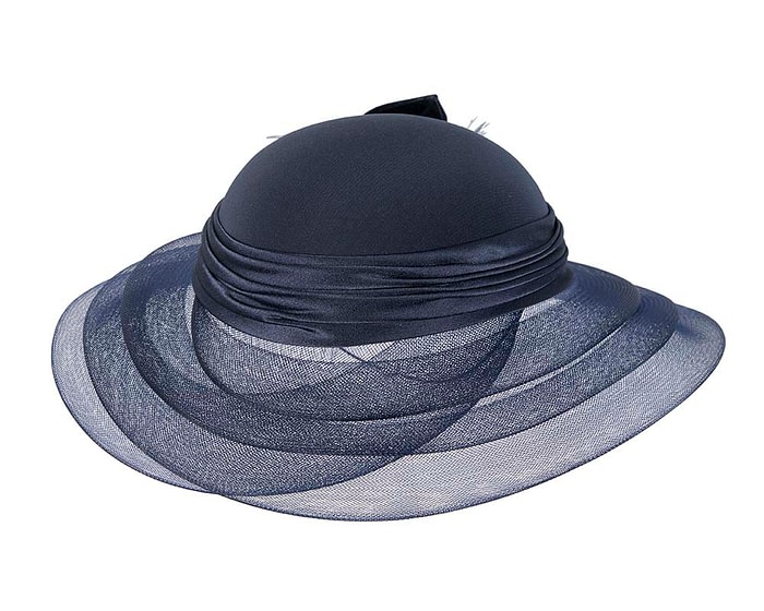 Navy custom made mother of the bride hat - Image 5