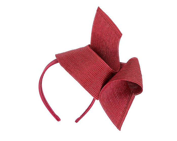 Stylish burgundy Australian Made racing fascinator by Max Alexander - Image 2