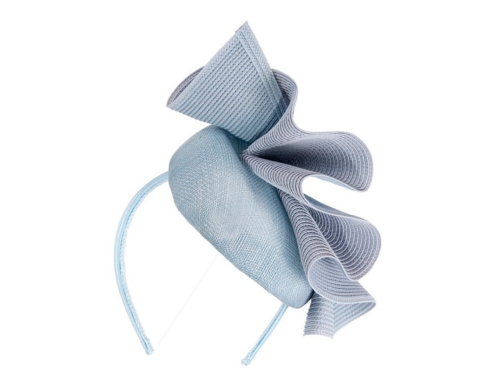 Fascinators Online - Light blue racing pillbox fascinator by Fillies Collection