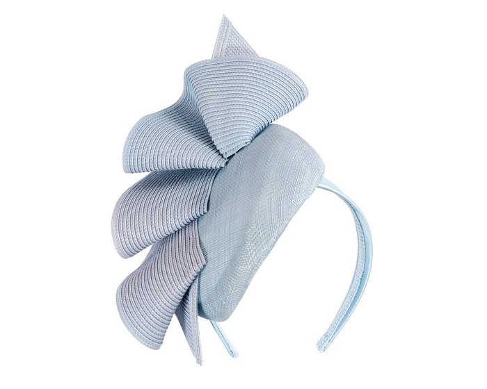 Light blue racing pillbox fascinator by Fillies Collection - Image 2