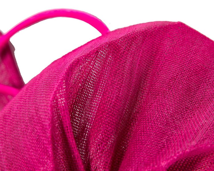 Bespoke sculptured fuchsia fascinator by Fillies Collection - Image 3