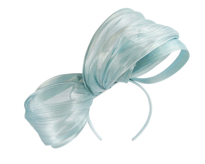 Fascinators Online - Large light blue fascinator by Fillies Collection