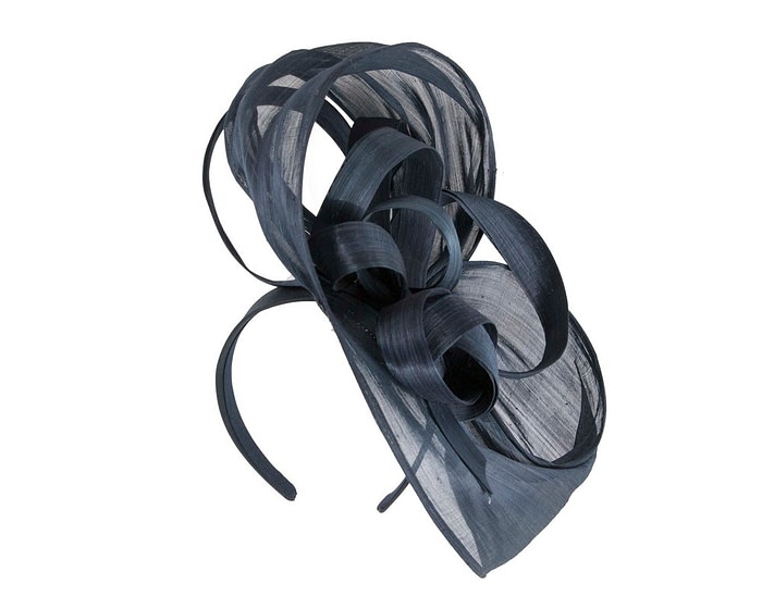 Large navy fascinator by Fillies Collection - Image 2