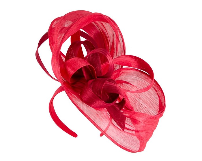 Large red fascinator by Fillies Collection - Image 2