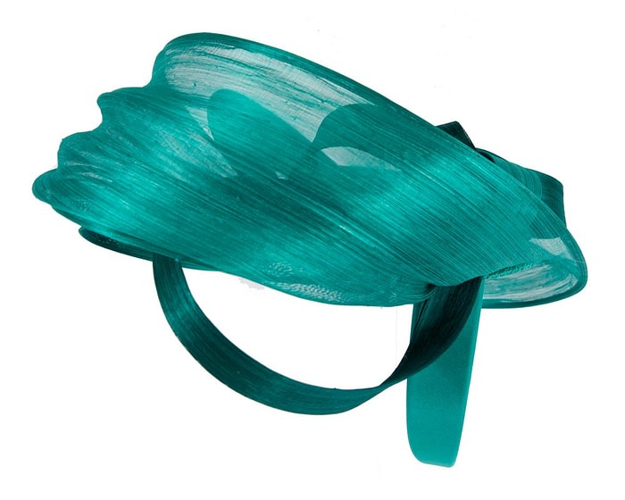 Large teal green fascinator by Fillies Collection - Image 3