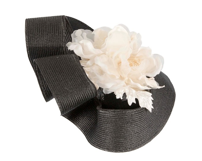 Fascinators Online - Large black & cream fascinator by Fillies Collection