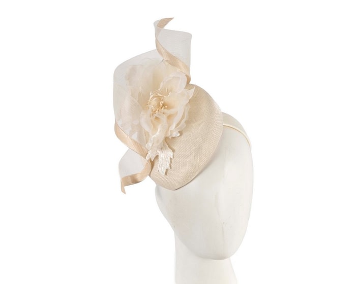 Bespoke cream spring racing pillbox fascinator