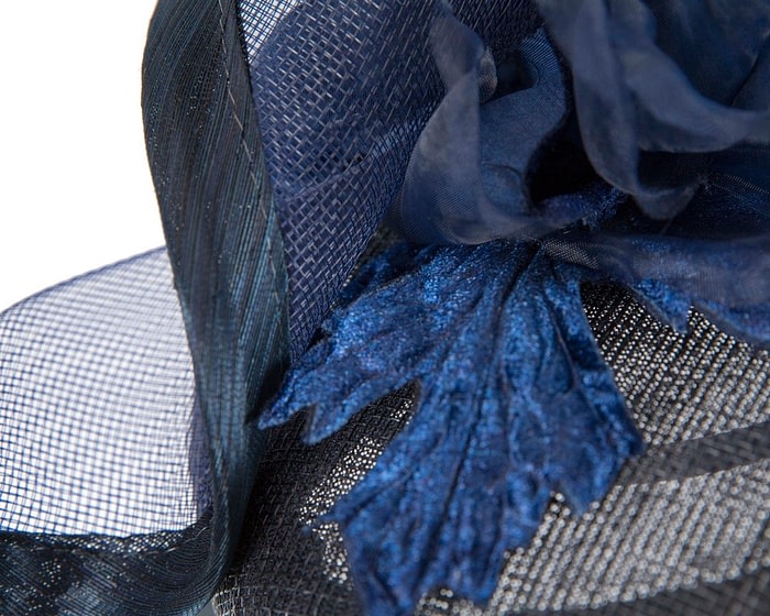 Bespoke navy spring racing pillbox fascinator - Image 5