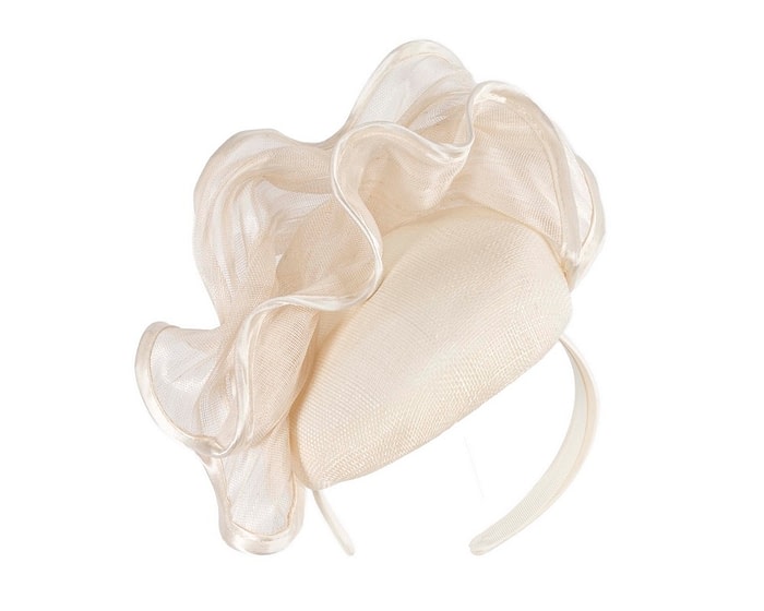 Cream fashion pillbox fascinator by Fillies Collection - Image 2