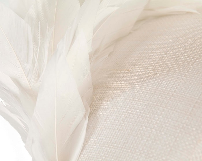 White feather fascinator by Fillies Collection - Image 3